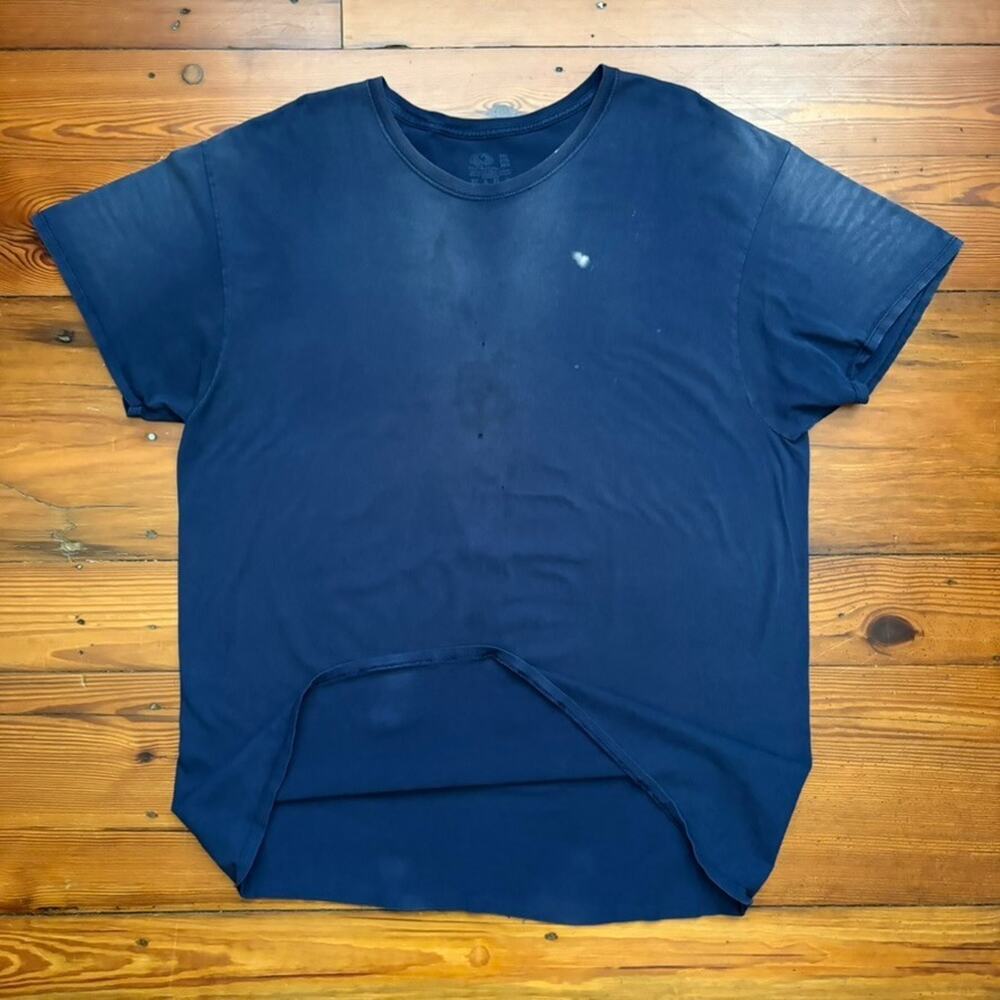 Vintage Gradient Sun Faded T-Shirt Men's Size 2XL Blue WIP Work Worn